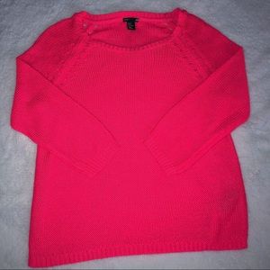 LIKE NEW // h&m hot pink sweater // size : medium